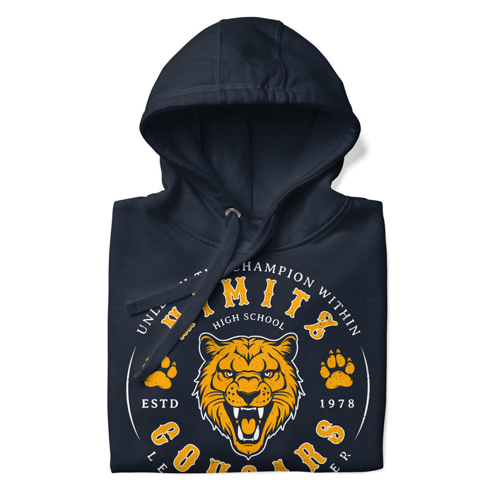 Neatly folded Nimitz High School Cougars Navy Blue Premium Unisex Hoodie 214