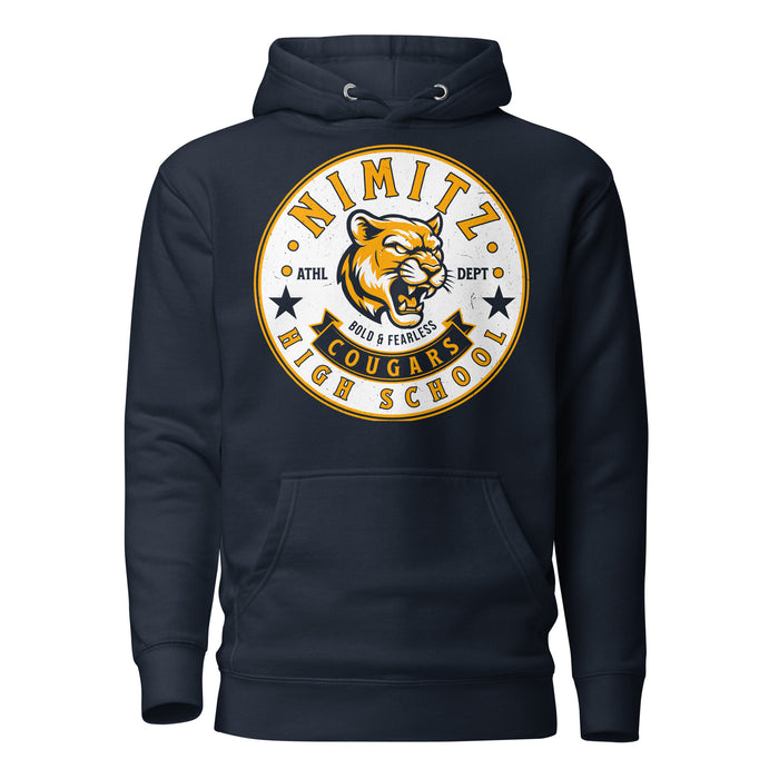 Nimitz High School Cougars Navy Blue Premium Unisex Hoodie 215