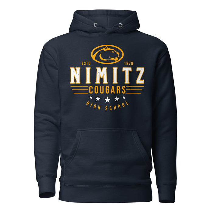 Nimitz High School Cougars Navy Blue Premium Unisex Hoodie 217