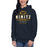 Woman wearing Nimitz High School Cougars Navy Blue Premium Unisex Hoodie 217