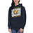 Woman wearing Nimitz High School Cougars Navy Blue Premium Unisex Hoodie 223