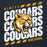 Close-up view of Nimitz High School Cougars Navy Blue Premium Unisex Hoodie 223