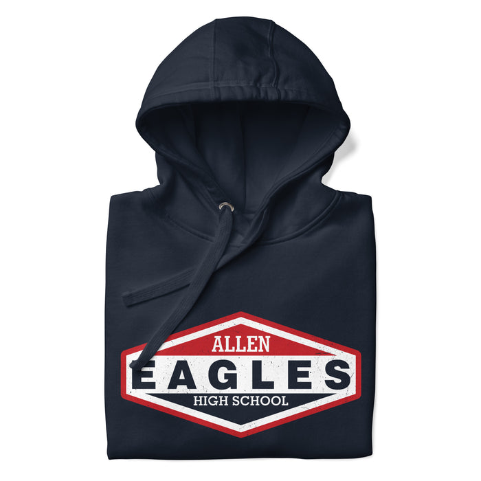 Neatly folded Allen High School Eagles Premium Navy Blue Hoodie 009