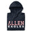 Neatly folded Allen High School Eagles Premium Navy Blue Hoodie 010