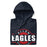 Neatly folded Allen High School Eagles Premium Navy Blue Hoodie 011