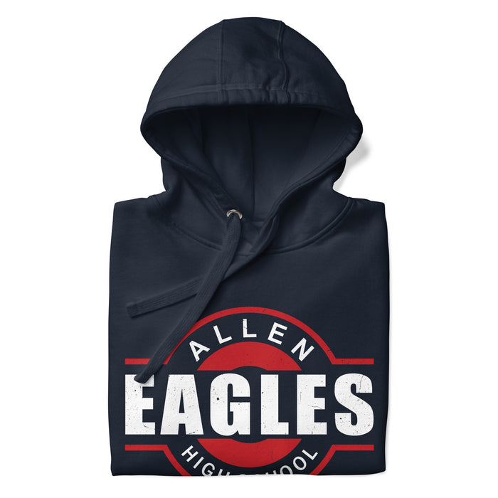 Neatly folded Allen High School Eagles Premium Navy Blue Hoodie 011