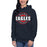 Woman wearing Allen High School Eagles Premium Navy Blue Hoodie 011