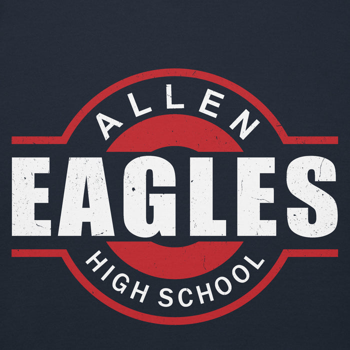 Close-up view of Allen High School Eagles Premium Navy Blue Hoodie 011