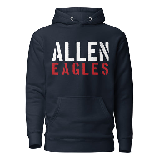 Allen High School Eagles Premium Navy Blue Hoodie 017