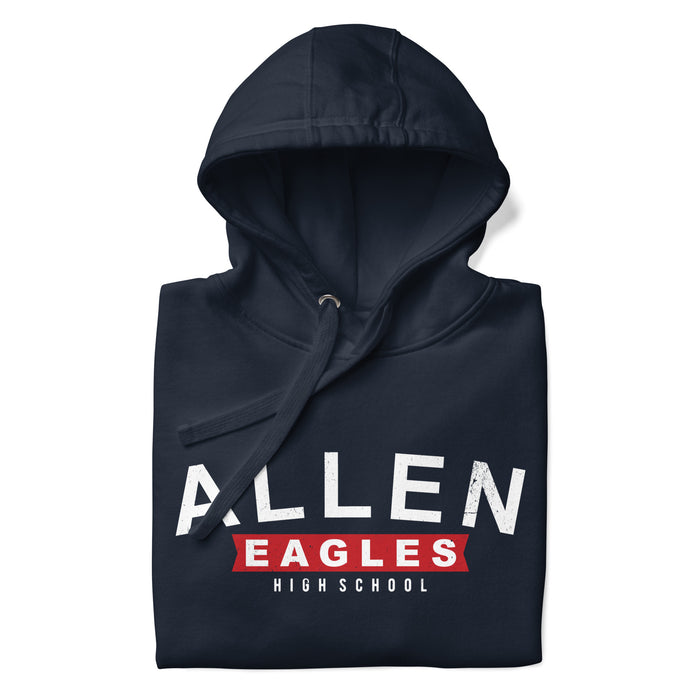 Neatly folded Allen High School Eagles Premium Navy Blue Hoodie 024