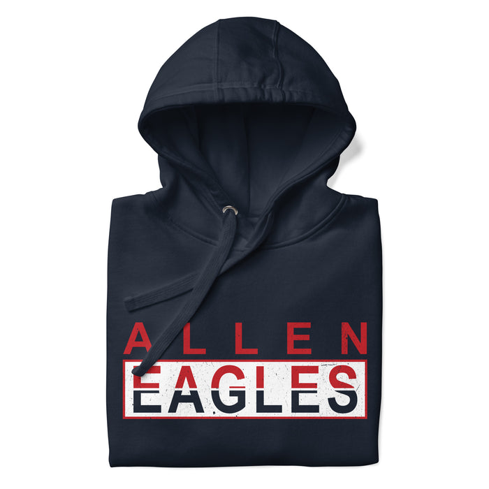 Neatly folded Allen High School Eagles Premium Navy Blue Hoodie 031