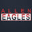 Close-up view of Allen High School Eagles Premium Navy Blue Hoodie 031