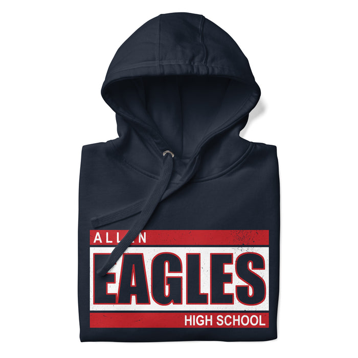 Neatly folded Allen High School Eagles Premium Navy Blue Hoodie 098