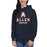 Woman wearing Allen High School Eagles Premium Navy Blue Hoodie 0227