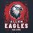 Close-up view of Allen High School Eagles Premium Navy Blue Hoodie 206