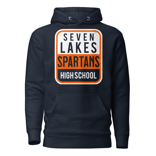 Seven Lakes High School Spartans Navy Premium Unisex Hoodie 001