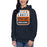 Woman wearing Seven Lakes High School Spartans Navy Premium Unisex Hoodie 001