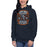 Woman wearing Seven Lakes High School Spartans Navy Premium Unisex Hoodie 207