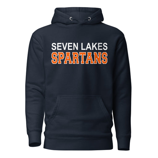 Seven Lakes High School Spartans Navy Premium Unisex Hoodie 010