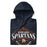 Neatly folded view of Seven Lakes High School Spartans Navy Premium Unisex Hoodie 211