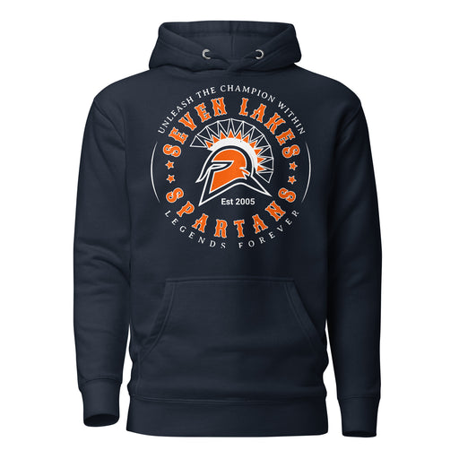 Seven Lakes High School Spartans Navy Premium Unisex Hoodie 214