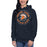 Woman wearing Seven Lakes High School Spartans Navy Premium Unisex Hoodie 214