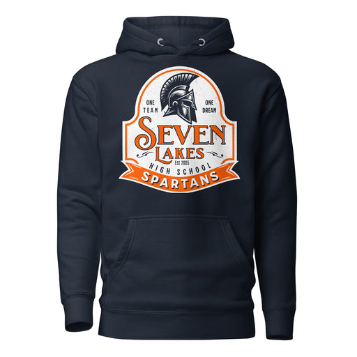 Seven Lakes High School Spartans Navy Premium Unisex Hoodie 219