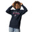 Woman wearing Tompkins High School Falcons Navy Premium Unisex Hoodie 222