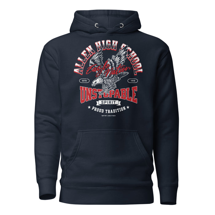 Allen High School Eagles Premium Navy Blue Unisex Hoodie 204