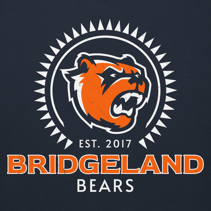 Close-up view of Bridgeland High School Bears Premium Navy Hoodie 226
