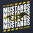Close-up view of Cypress Ranch High School Mustangs Navy Premium Unisex Hoodie 223
