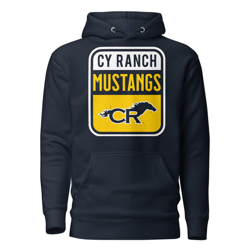 Cypress Ranch High School Mustangs Navy Premium Unisex Hoodie 001