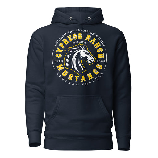Cypress Ranch High School Mustangs Navy Premium Unisex Hoodie 214