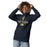 Woman wearing Cypress Ranch High School Mustangs Navy Premium Unisex Hoodie 222
