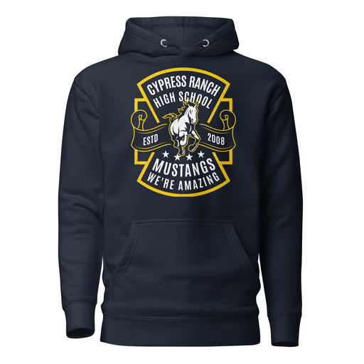 Cypress Ranch High School Mustangs Navy Premium Unisex Hoodie 207