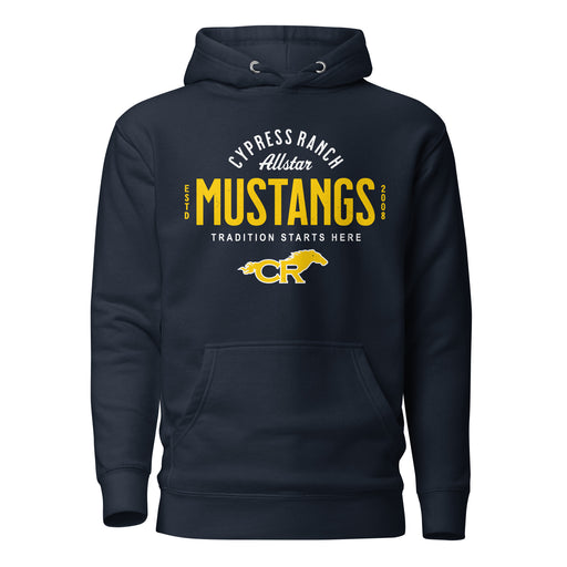Cypress Ranch High School Mustangs Navy Premium Unisex Hoodie 040