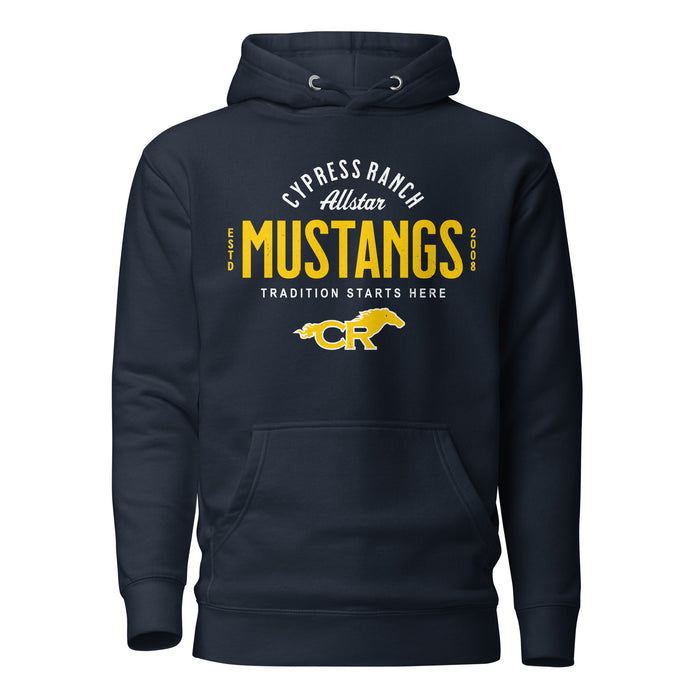 Cypress Ranch High School Mustangs Navy Premium Unisex Hoodie 040