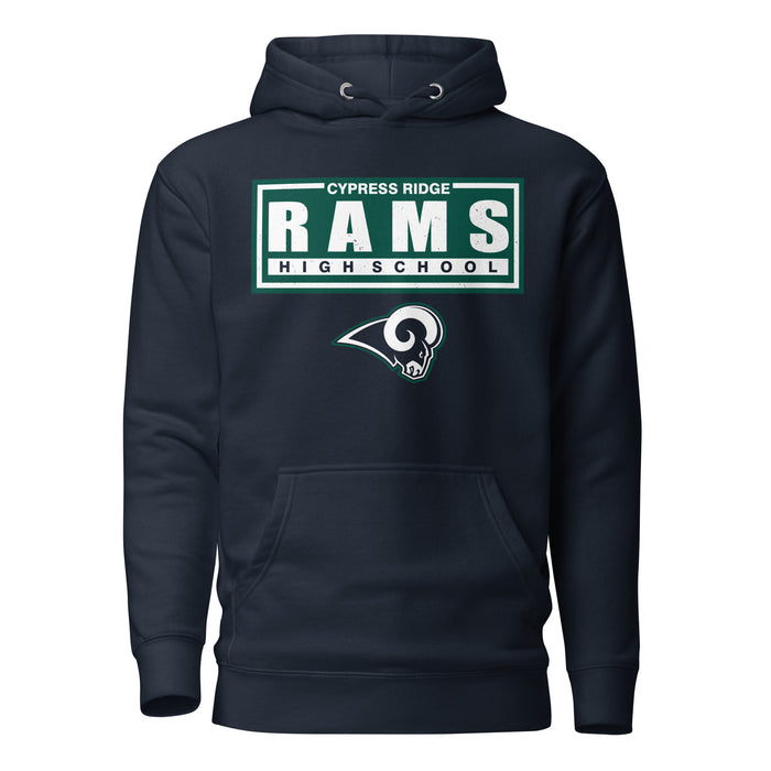 Cypress Ridge High School Rams Navy Premium Unisex Hoodie 049