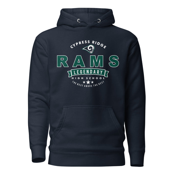 Cypress Ridge High School Rams Navy Premium Unisex Hoodie 044