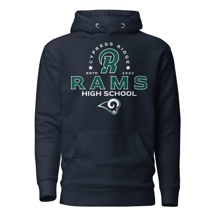 Cypress Ridge High School Rams Navy Premium Unisex Hoodie 222