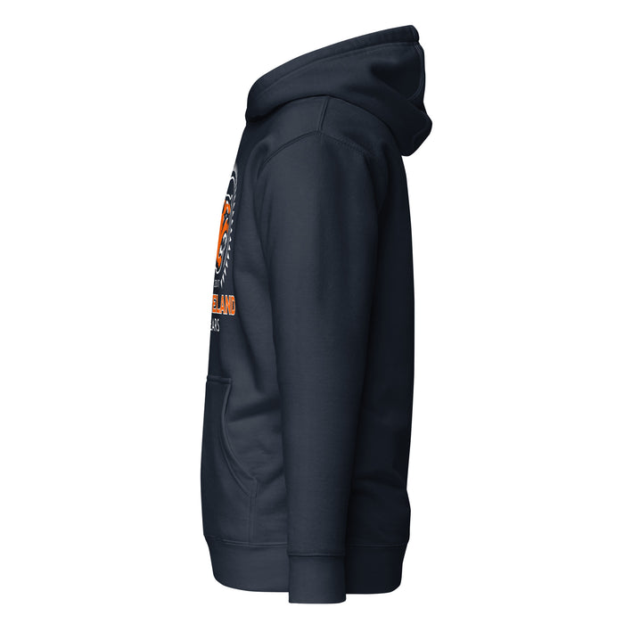Side view of Bridgeland High School Bears Premium Navy Hoodie 226