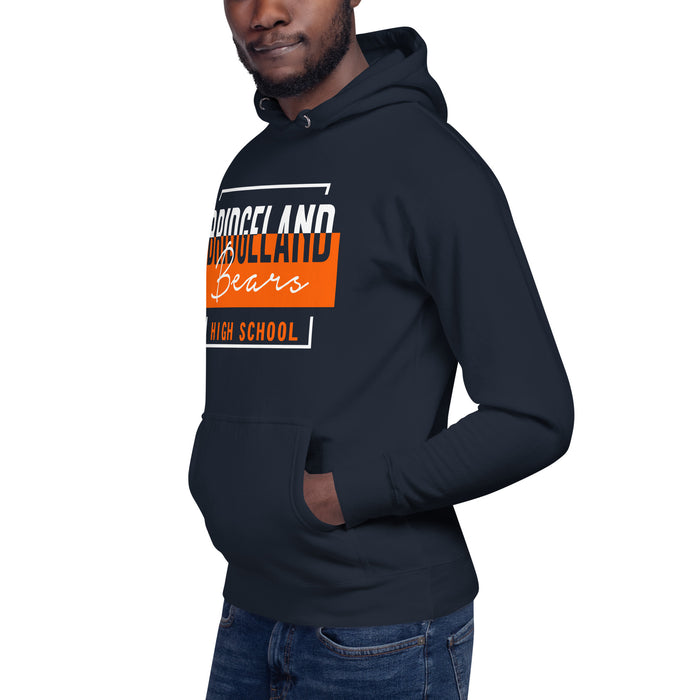 Man wearing a Bridgeland Bears Premium Navy Hoodie - Design 05