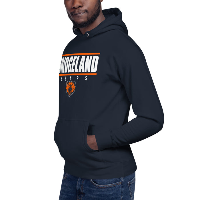 Man wearing a Bridgeland Bears Premium Navy Hoodie - Design 07