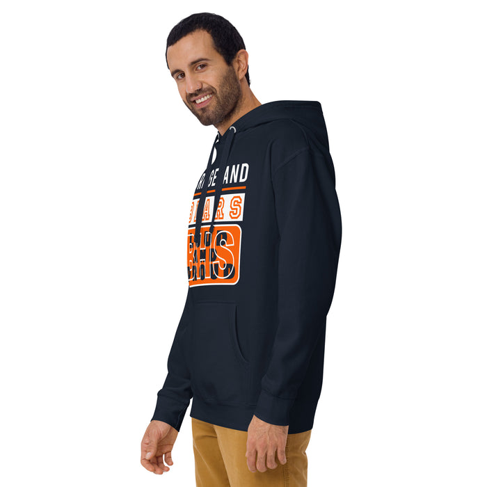 Man wearing a Bridgeland Bears Premium Navy Hoodie - Design 86