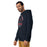 Man wearing a Allen High School Eagles Premium Navy Blue Hoodie 204