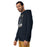 Man wearing a Klein Collins High School Tigers Premium Navy Unisex Hoodie 202