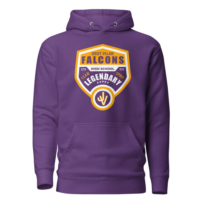 Jersey Village Falcons Premium Purple Hoodie - Design 14