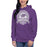 Woman wearing a Klein Cain High School Hurricanes Premium Purple Hoodie 213