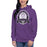 Woman wearing a Morton Ranch High School Mavericks Premium Purple Hoodie 206