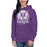 Woman wearing a Morton Ranch High School Mavericks Premium Purple Hoodie 207